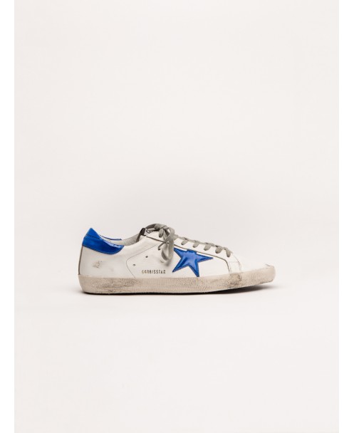 scarpe superstar bianche e blu