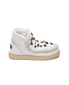 STIVALETTO ESKIMO SNEAKER BIANCO CON BORCHIE - Stivali&Stivaletti MOU