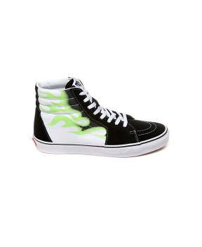 SNEAKERS SK-8 HI CON FIAMME VERDI - Sneakers VANS