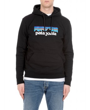 FELPA P-6 LOGO UPRISAL NERA CON CAPPUCCIO - Felpe PATAGONIA